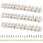 GUBCUB Terminal Block Set, 7 Pieces 12 Position Dual Row Terminal Strip Electrical Barrier Wire Connector Block, 10A 380V