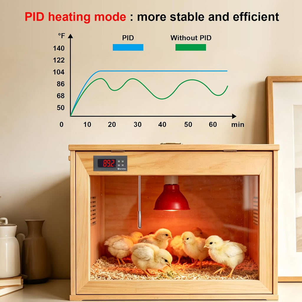 KETOTEK Heating PID Temperature Controller Dimming Thermostat 2A 120V 240W