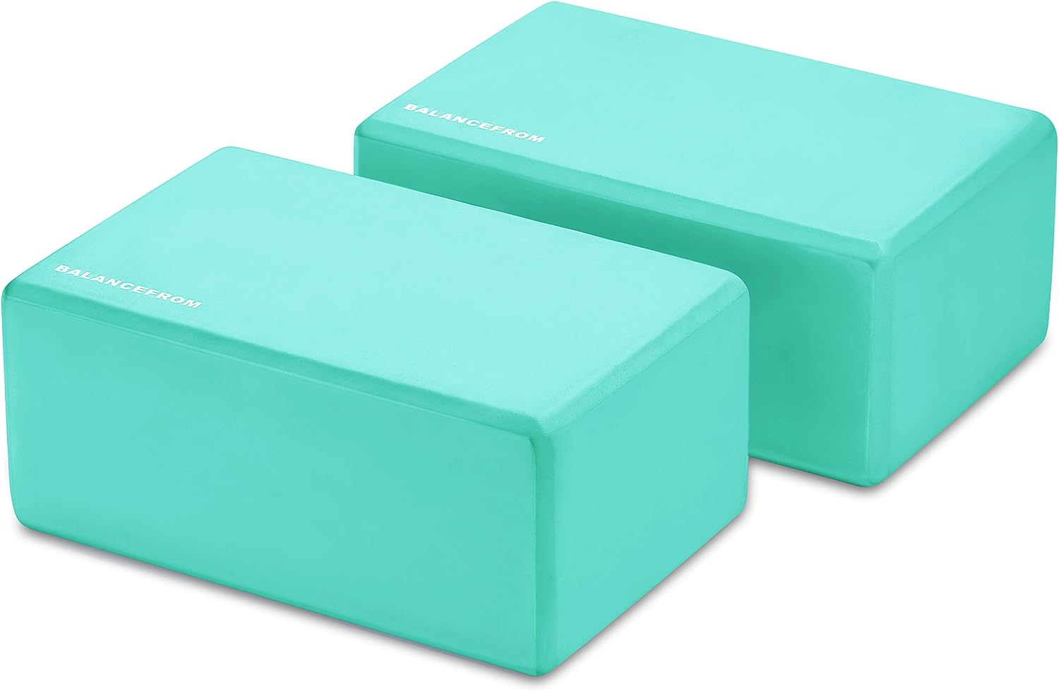 Set of 2 High Density Yoga Blocks, 9"x6"x4" Each, Pair, Multiple Colors