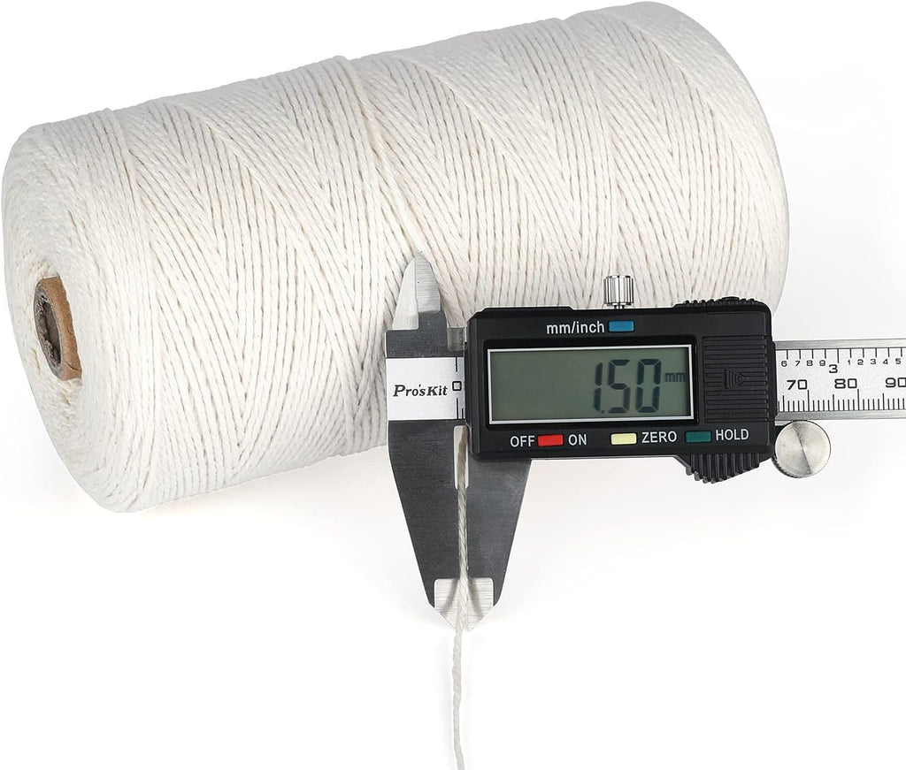 White Cotton String 1.5mm, 1476 Feet Cotton Bakers Twine