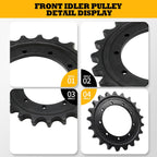 Jecoupoon 2039666 Gear Sprocket Compatible with KX71-3 Mini Excavator