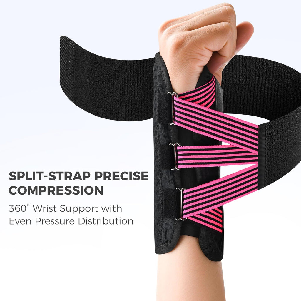 Carpal Tunnel Wrist Brace with Removable Splints, Night Support