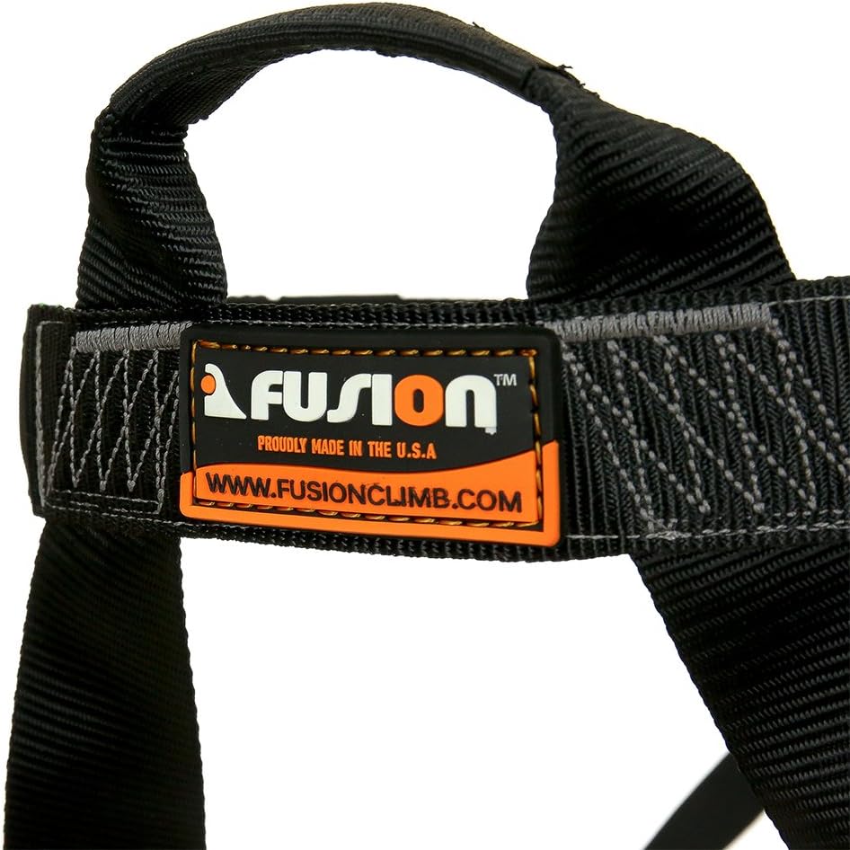 Rock Climbing Harness - Fusion Climb - (5,000 LBS Rated) Professional Half Body Harness for Mountaineering, Tree