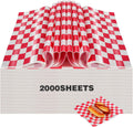 2000 Pcs Deli Paper Sheets 12x12 Food Basket Liners, Red