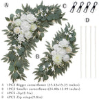 Artificial White Wedding Arch Flowers Set of 2