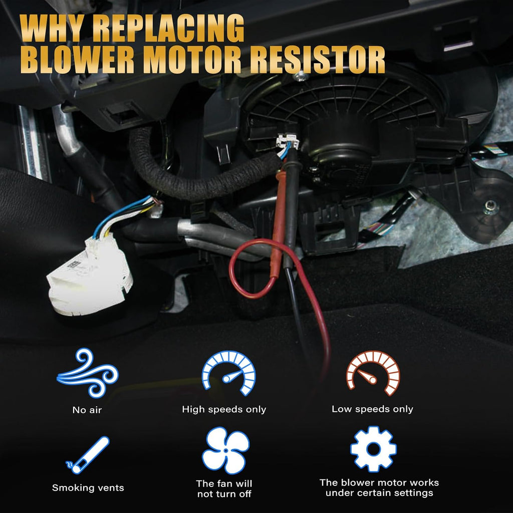 Blower Motor Resistor Compatible with Chrysler Pacifica 2004 2005 2006 2007 2008 Town & Country Voyager Dodge Caravan Grand Caravan 2003-2007 Jeep Liberty Wrangler Replace# 68041017AB