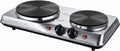 Electric Cast Iron Double Burner, 1700W Hot Plate, Silver BGS102S