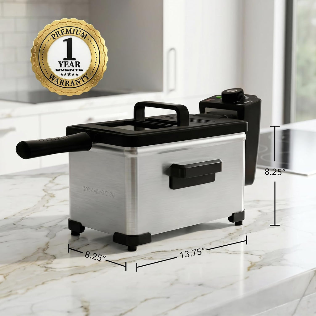 Electric Deep Fryer, 2L Capacity, 1500W, Silver FDM2201BR