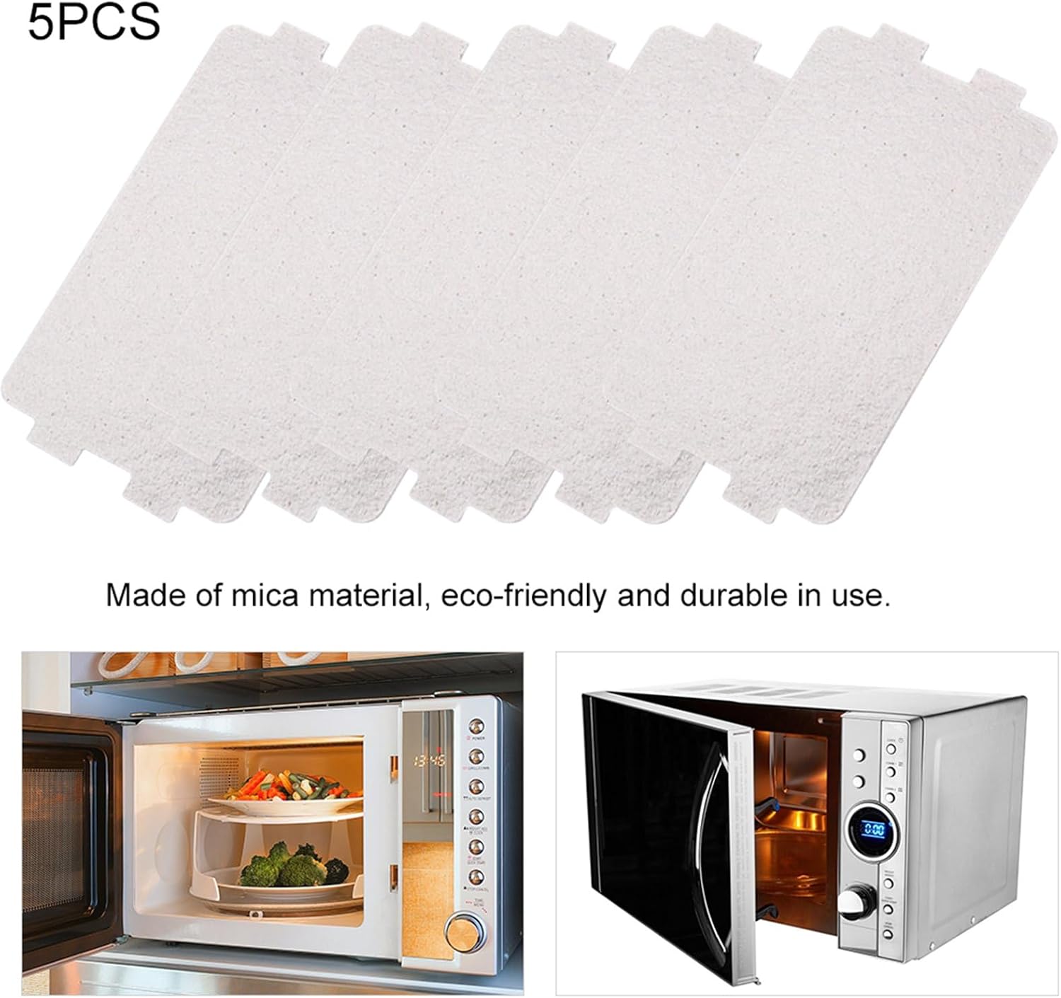 Microwave Mica Plate Replacement Waveguide Cover Repair Kit 5 Piece Set for All Microwaves Oven Compatible