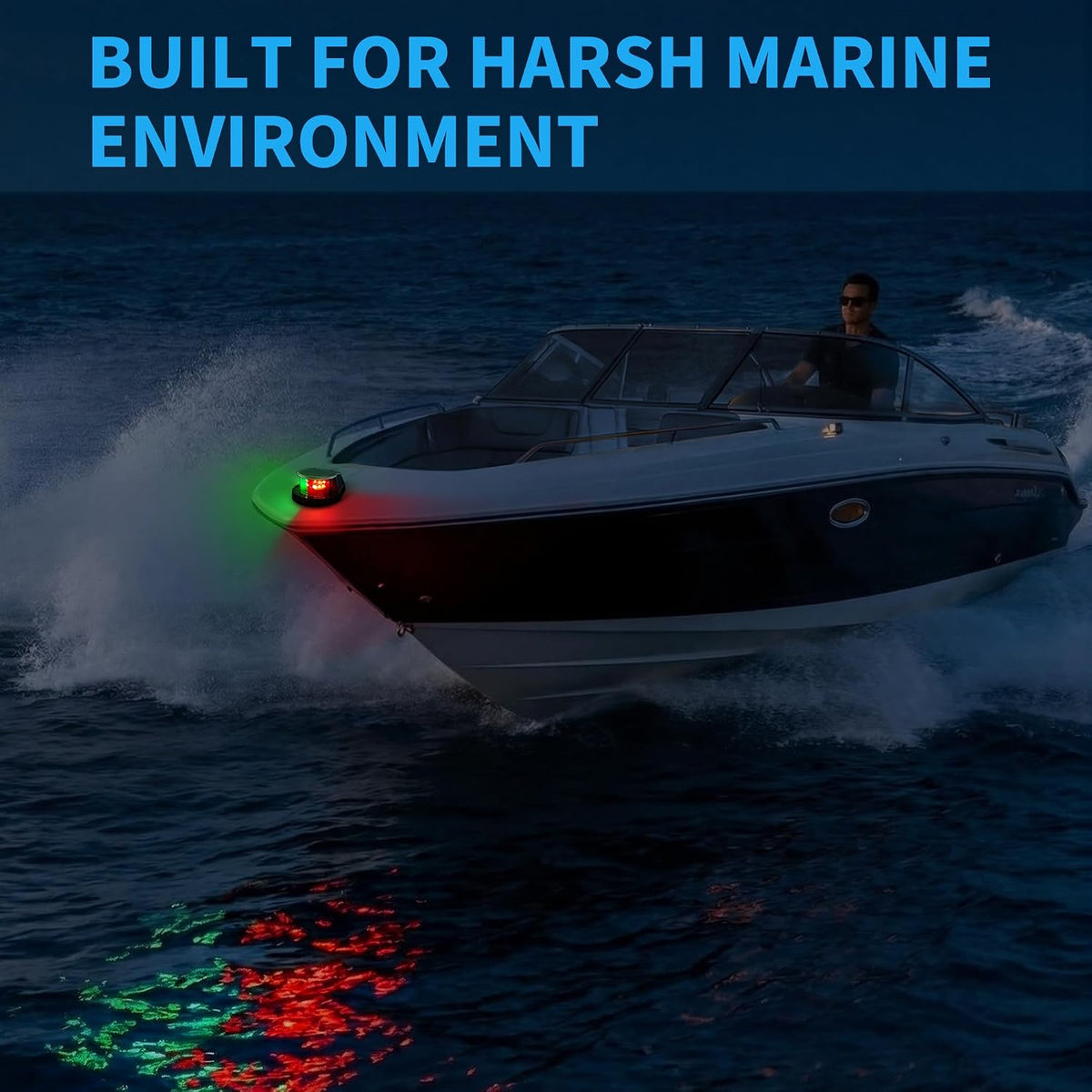 Obcursco Boat Navigation Lights, Red and Green LED Light, Boat Accessories
