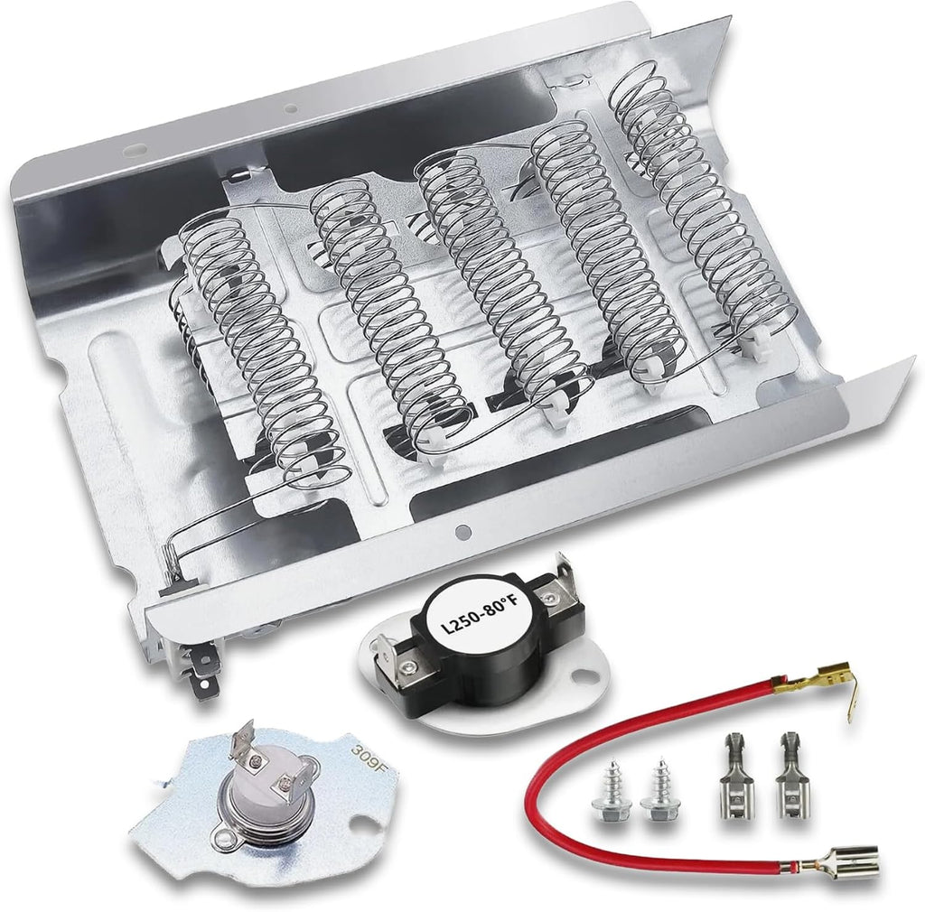 Dryer Heating Element Kit Replacement for Maytag MEDC500VW1 MEDC555DW1 MEDC555DW2 MEDX500BW0 MEDX500BW1 MEDX655DW1 MEDX6STBW0 MEDX6STBW1 YMED6200KW0 YMEDB755DW2 YMEDC415EW1 YMEDC465HW0 models