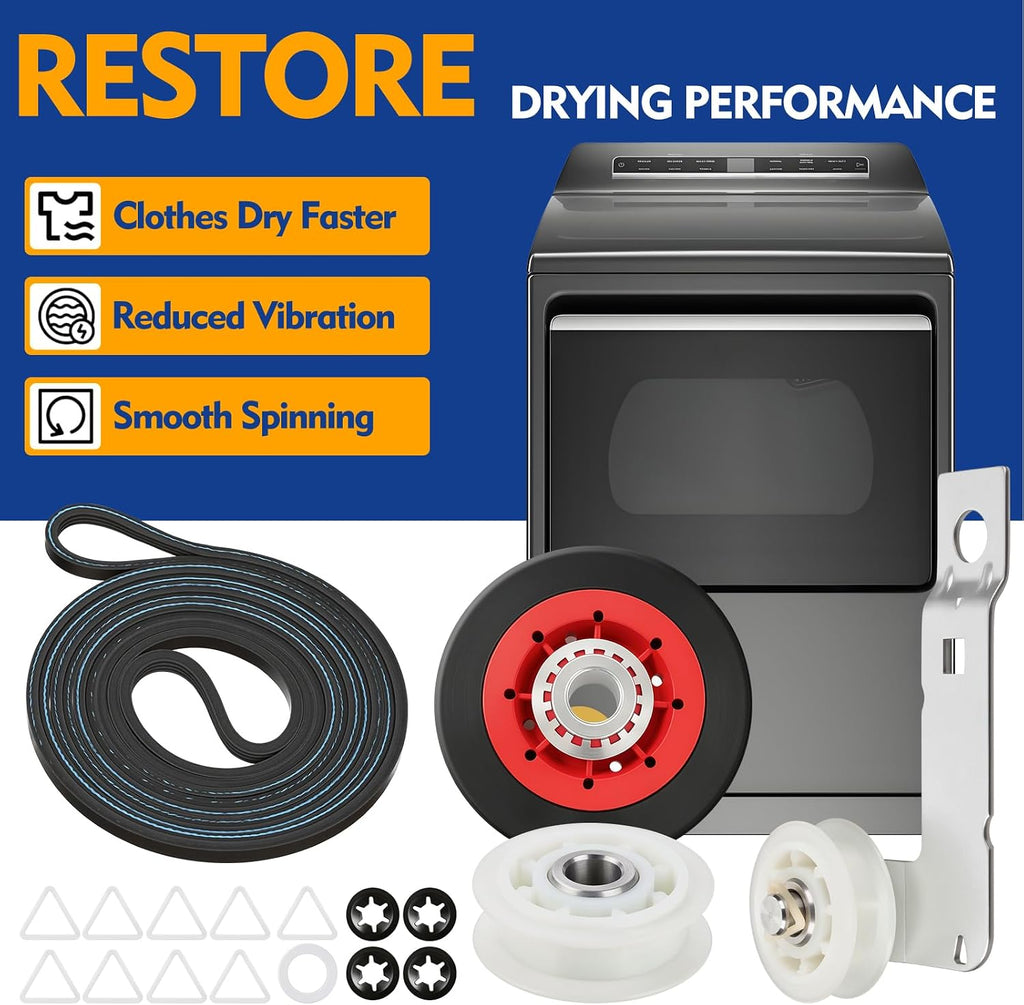 WED75HEFW1 WED5620HW0 WED7500GC0 WED7500GW0 Dryer Repair Kit Idler Pulley