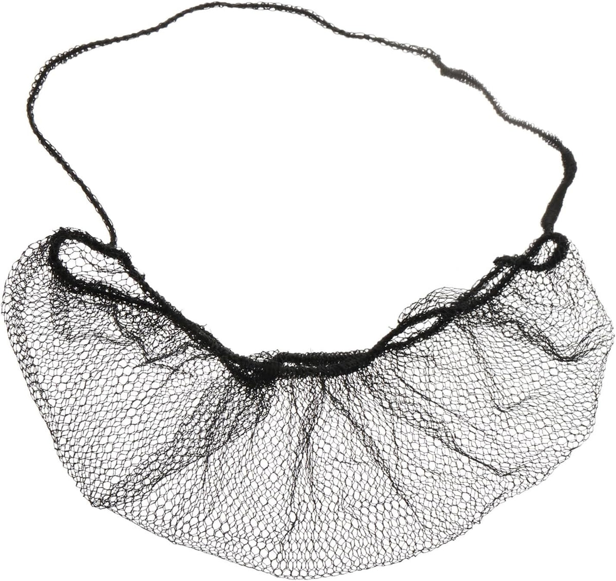 200 Pack Disposable Nylon Honeycomb Royal Beard Protector Nets, Elastic Beard Net (Black)