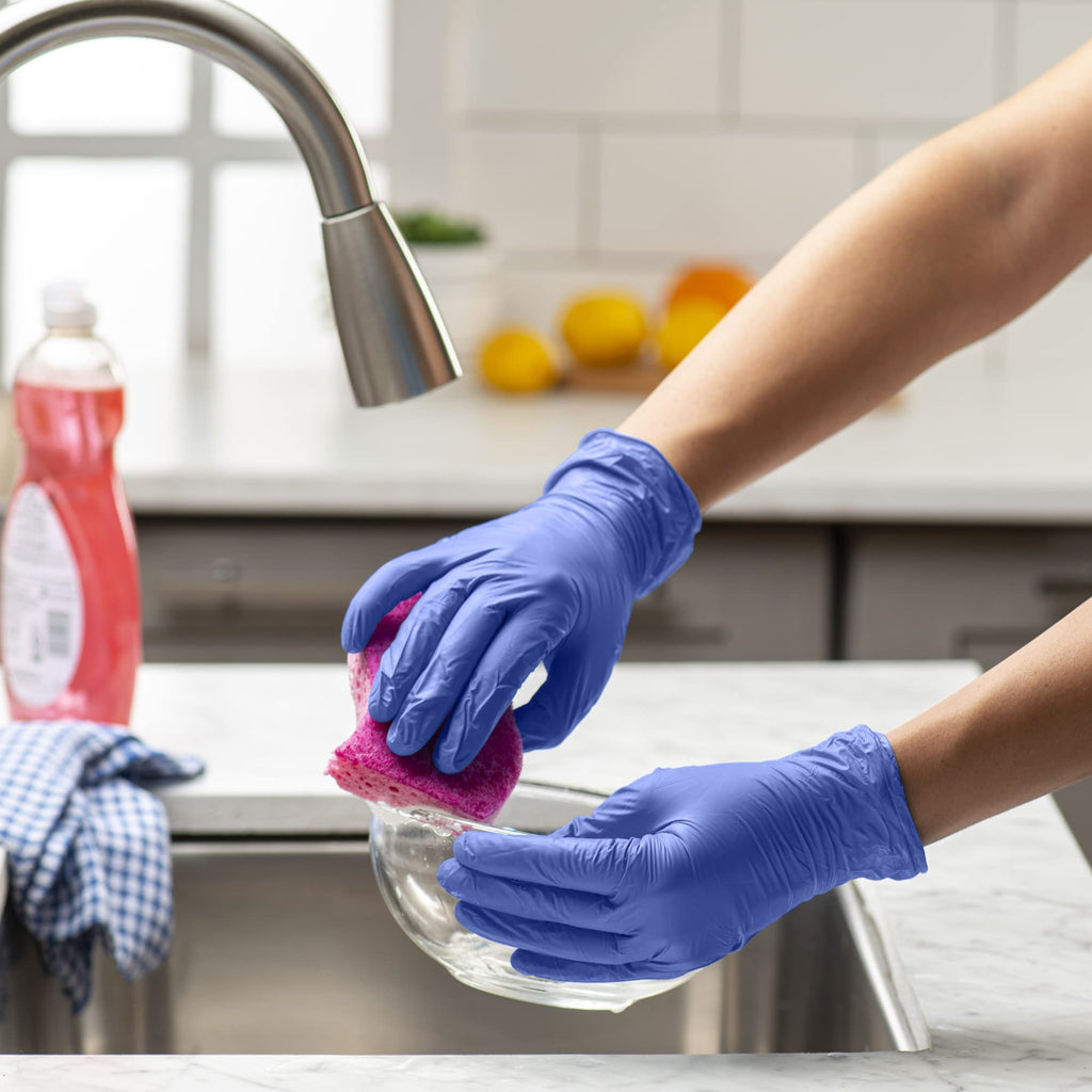 Blue Disposable Nitrile Gloves [100 Count] Extra Large
