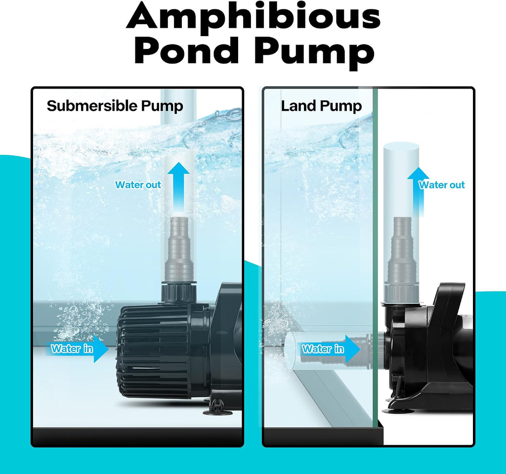 100W 1800GPH Submersible Water Pump with Barrier Bag for Koi Pond
