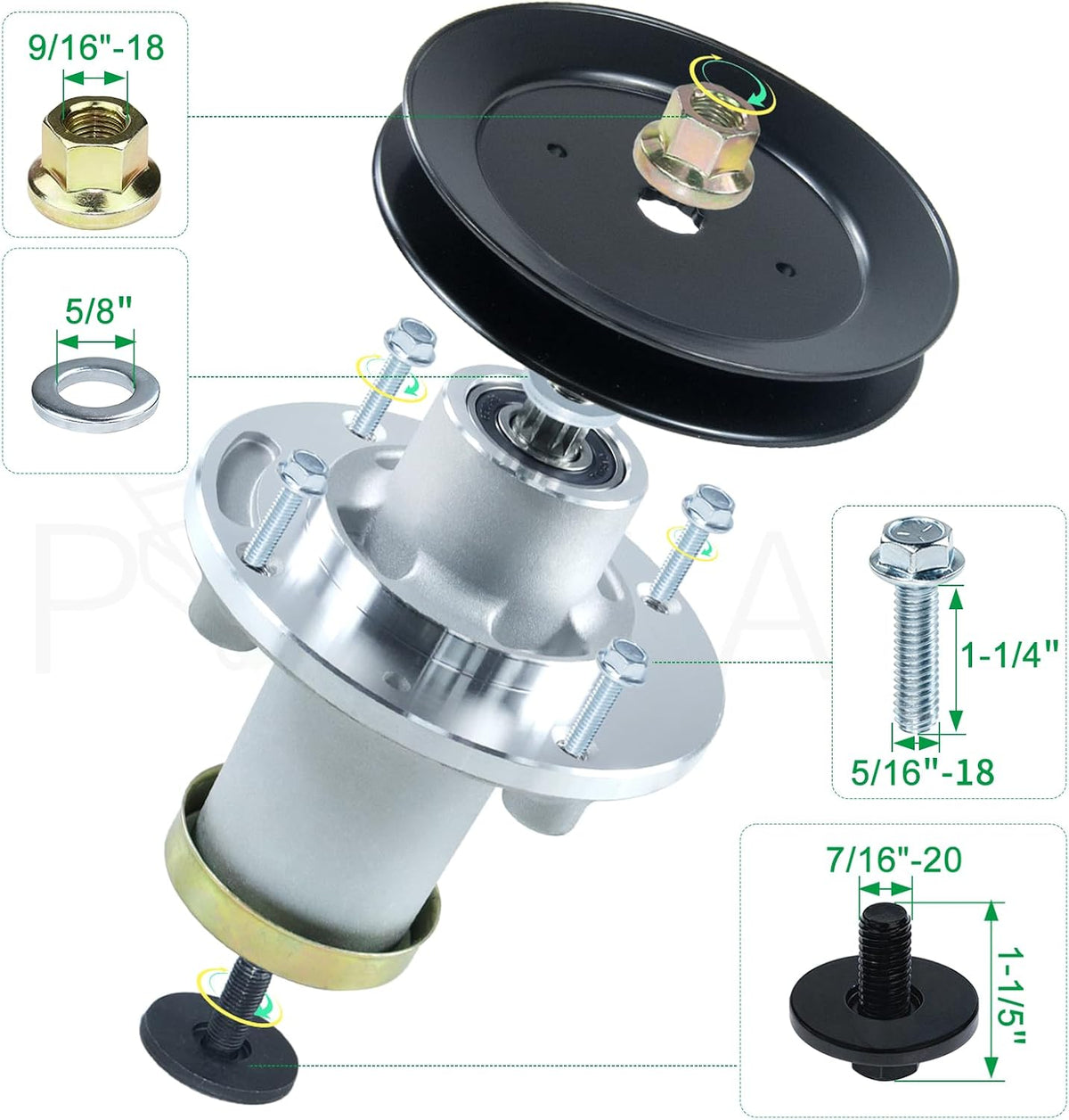 539112170 Spindle Assembly Kit for Husqvarna 48" 52" Mower Decks
