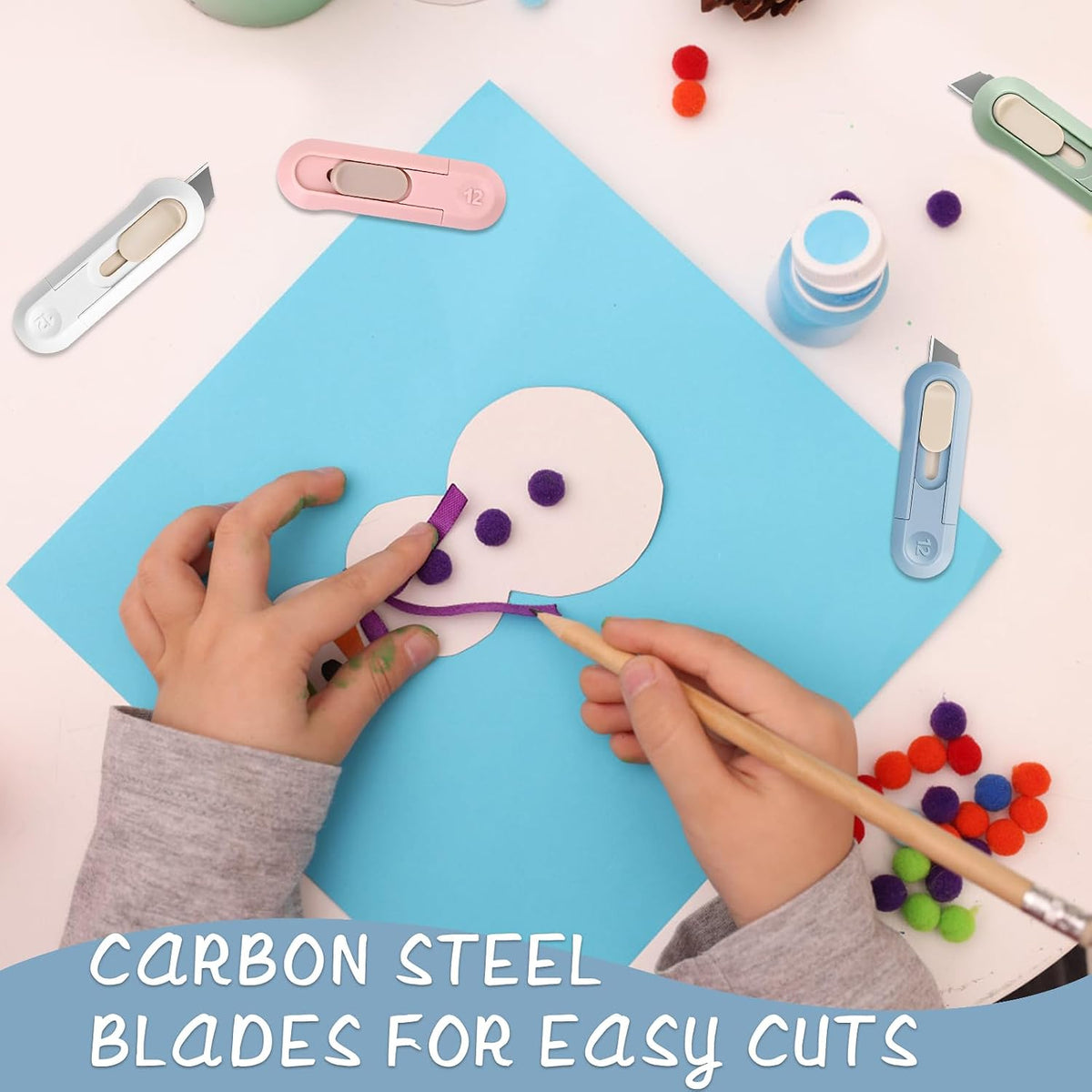 Box Cutter,Retractable Box Opener, Package Opener, Easy Slide Retractable Cute envelope opener for opening daily
