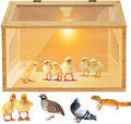 Brooder Box for Chicks，Indoor Smart Wooden Poultry Brooder with Heater, Suitable for 5-7 Newborn Chicks, Ducks