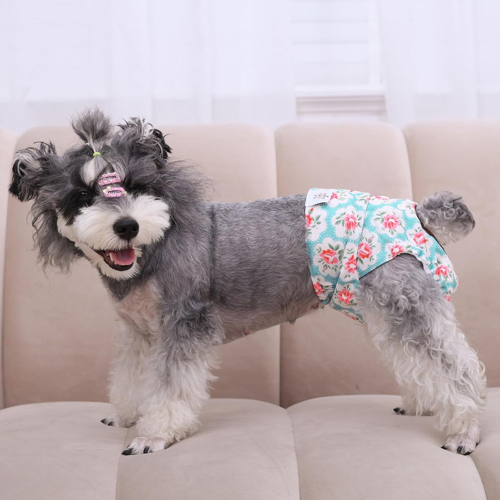 Dog Diapers Female Washable Small Medium Large 3 Pack Reusable Doggie Diapers Puppy Period Pants for Doggy Heat Cycle