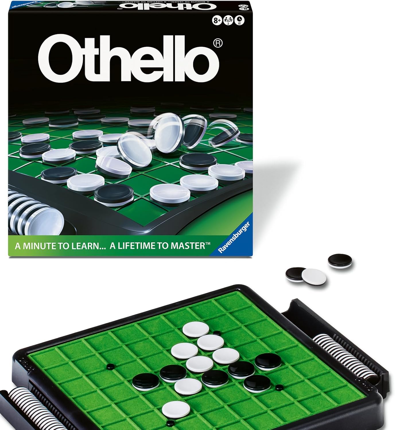 Ravensburger Othello - Classic Strategy Board Game for 2 Players - Easy to Learn, Hard to Master - Fast-Paced Family