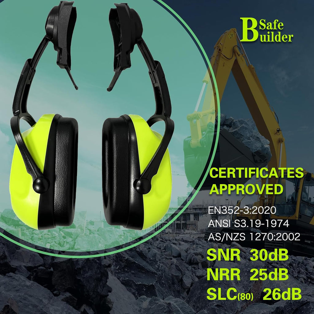 30dB Ear Muffs Hard Hats Type Safety Earmuffs For Safety Helmet Hearing Protection Earmuffs ANSI S3.19