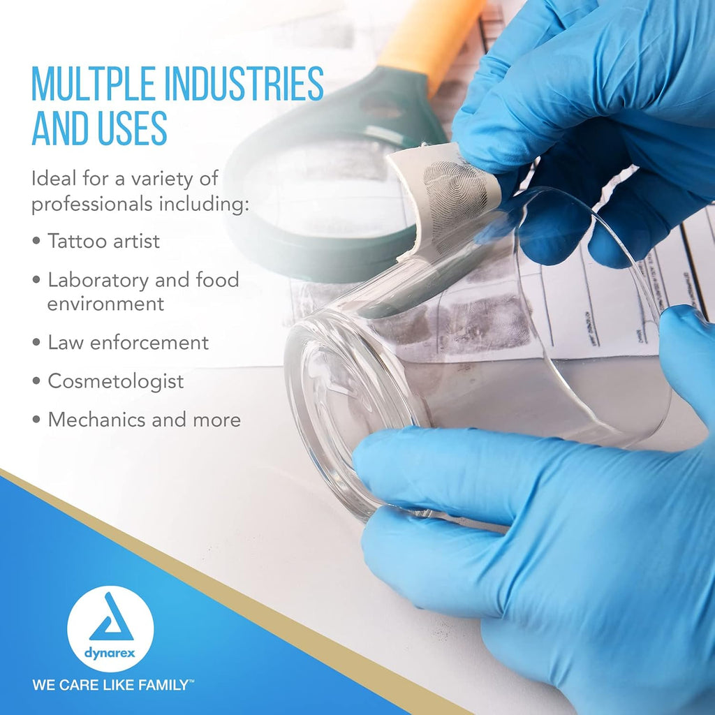 Safe-Touch Disposable Nitrile Exam Gloves, Powder-Free, Latex-Free, Touchscreen Friendly, Blue, Extra-Large, 1 Case