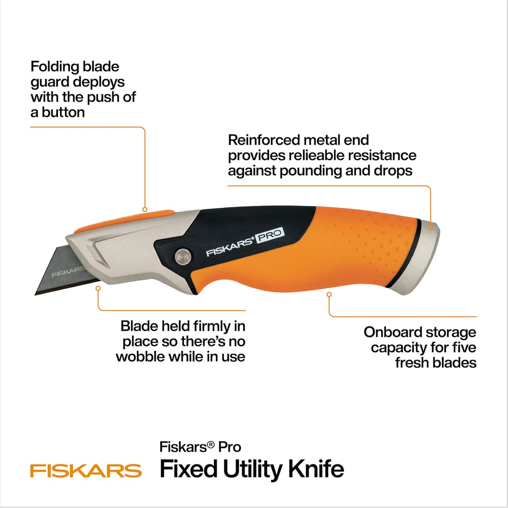 Pro Fixed Utility Knife, Orange/Black