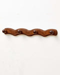 Wood Coat Rack Wall Mount - 4Pack Walnut Coat Hooks for Hanging Clothes,Keys, Robes,Purse,Towels,Bags,Backpack