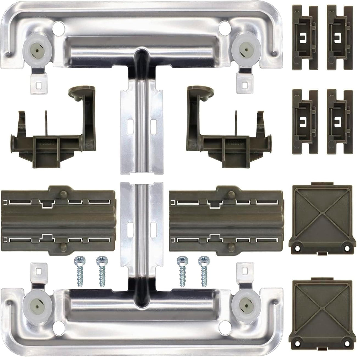 Upgraded Top Rack Parts Replacement for Whirlpool Dishwasher WDP560HAMW0 WDP560HAMW1 WDP560HAMZ0 WDP560HAMZ1 WDT730PAHB0 WDT730PAHV0 WDT730PAHW0 WDT730PAHZ0 WDT750SAHW0 WDT750SAHZ0 WDT780SAEM1
