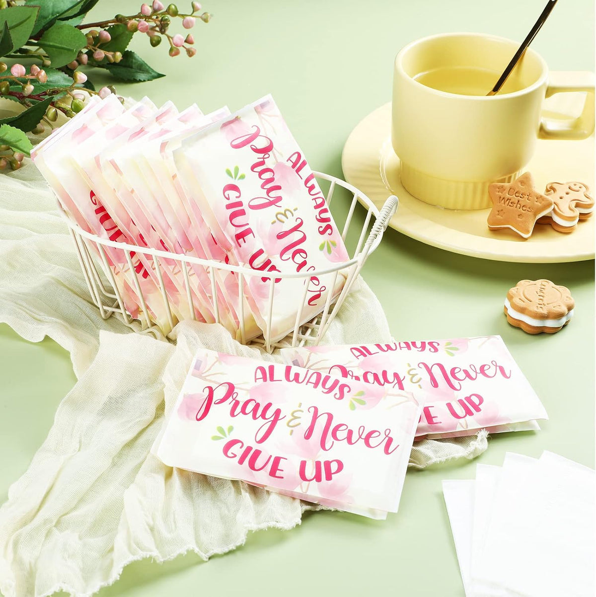 25 Pcs Bible Verse Pocket Tissues Travel Size Individual Packs