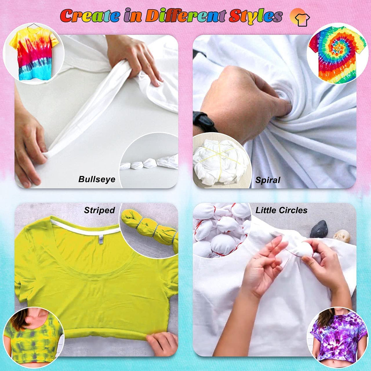 DIY Tie Dye Kits, 32 Colours All-in-1 Tie Dye Set