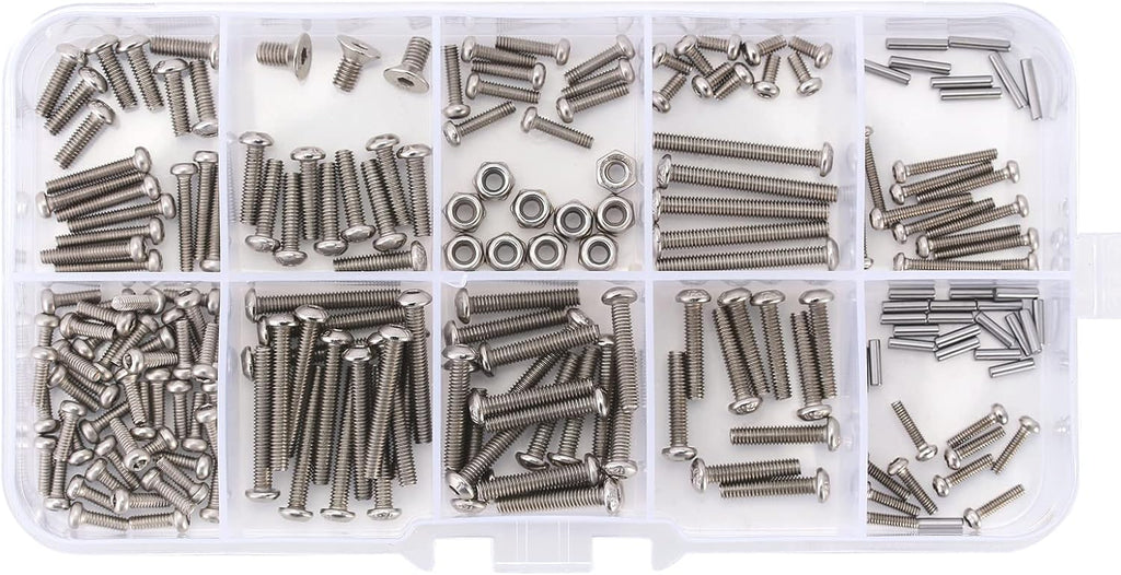 Screws Pins Nuts M1.6 M2 M2.5 Grade 12.9 Stainless Steel Hex Screws Hardware Kit for TRX4M 1/18 RC Crawler Car