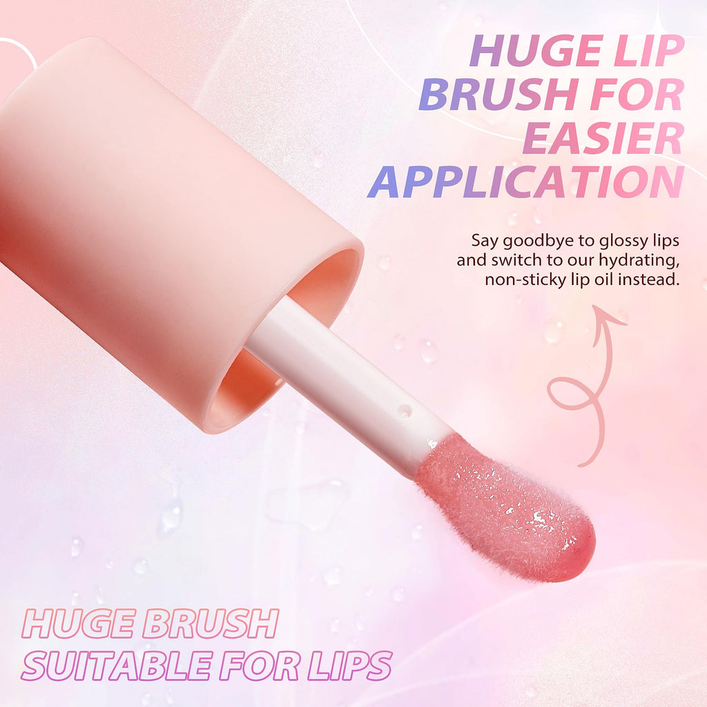 2 Pack Fruit Flavored Lip Oil Balm, Strawberry + Coco