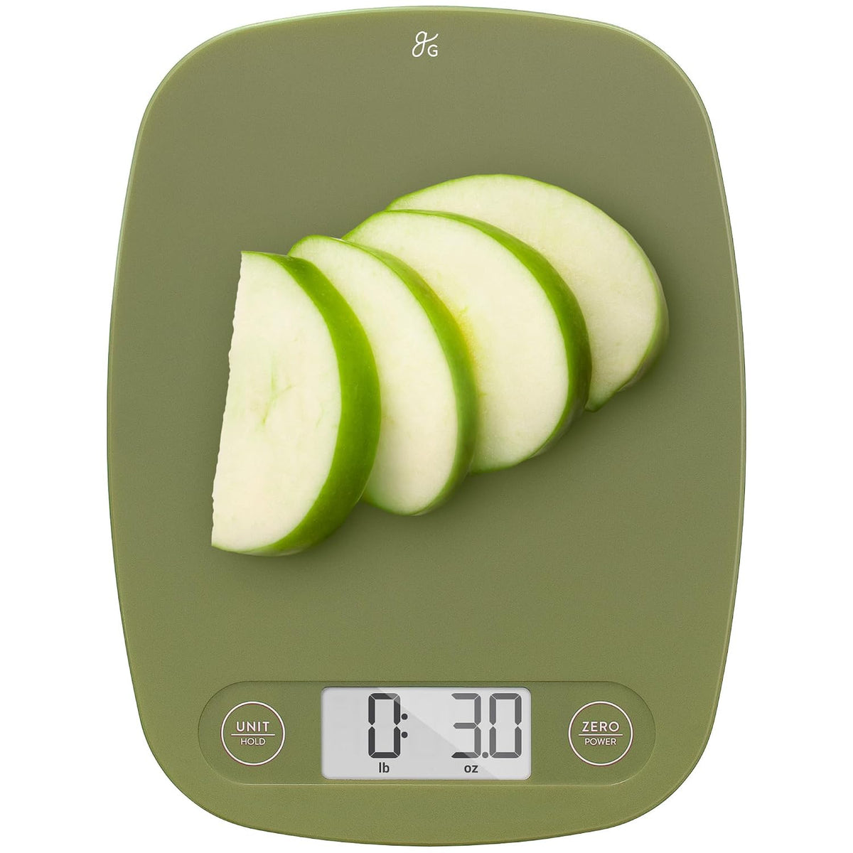 Food Scale, Slim & Compact Build, 1g Precision (Moss Green)