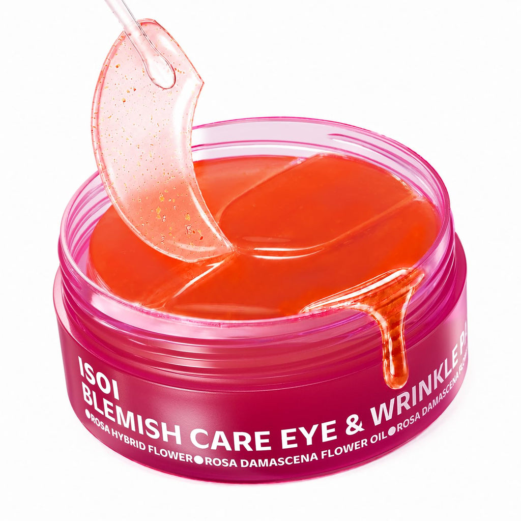 Blemish Care Eye Patches with Hyaluronic Acid, 90 Count | Dark Circles, Puffiness, Forehead & Smile Lines, Bulgarian