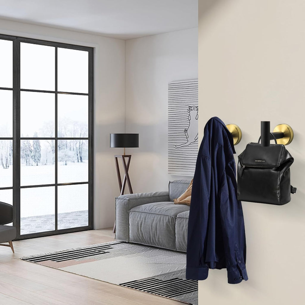 Bath Towel Hooks- SUS 304 Stainless Steel Robe Hook Holder, Heavy Duty Coat Hook for Bathroom Livingroom Hotel