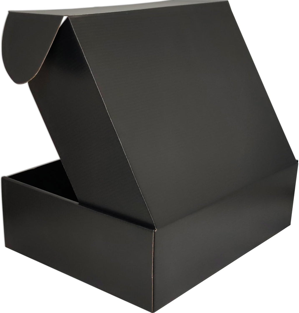 13x10x4 Shipping Boxes (20pcs) Black Mailer Corrugated Cardboard Box