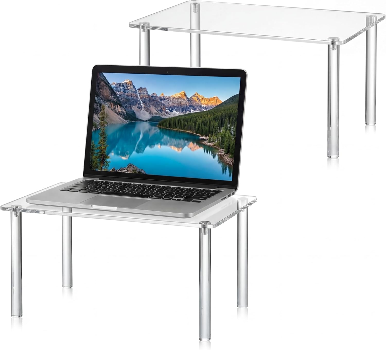 15 Inch Acrylic Risers Display Stands 4-leg Plant Stand | Extra Large Acrylic Risers Display Stands 4-leg Display