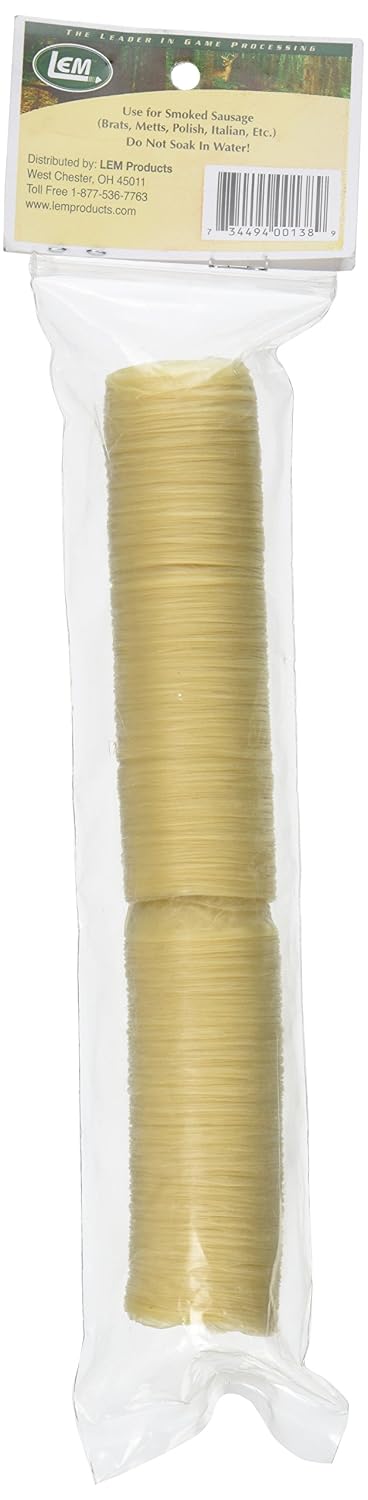 Products Clear Smoked Collagen Casings, 32mm, Edible Sausage Casings, Stuffs Approximately 21 Pounds Per Pack, Great