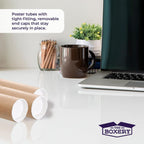 Brown/Kraft Shipping, Storage, Posters, Arts, Crafts, Documents, Mailing Tubes s 2 inch x 15 inch - 50 PACK, Made in