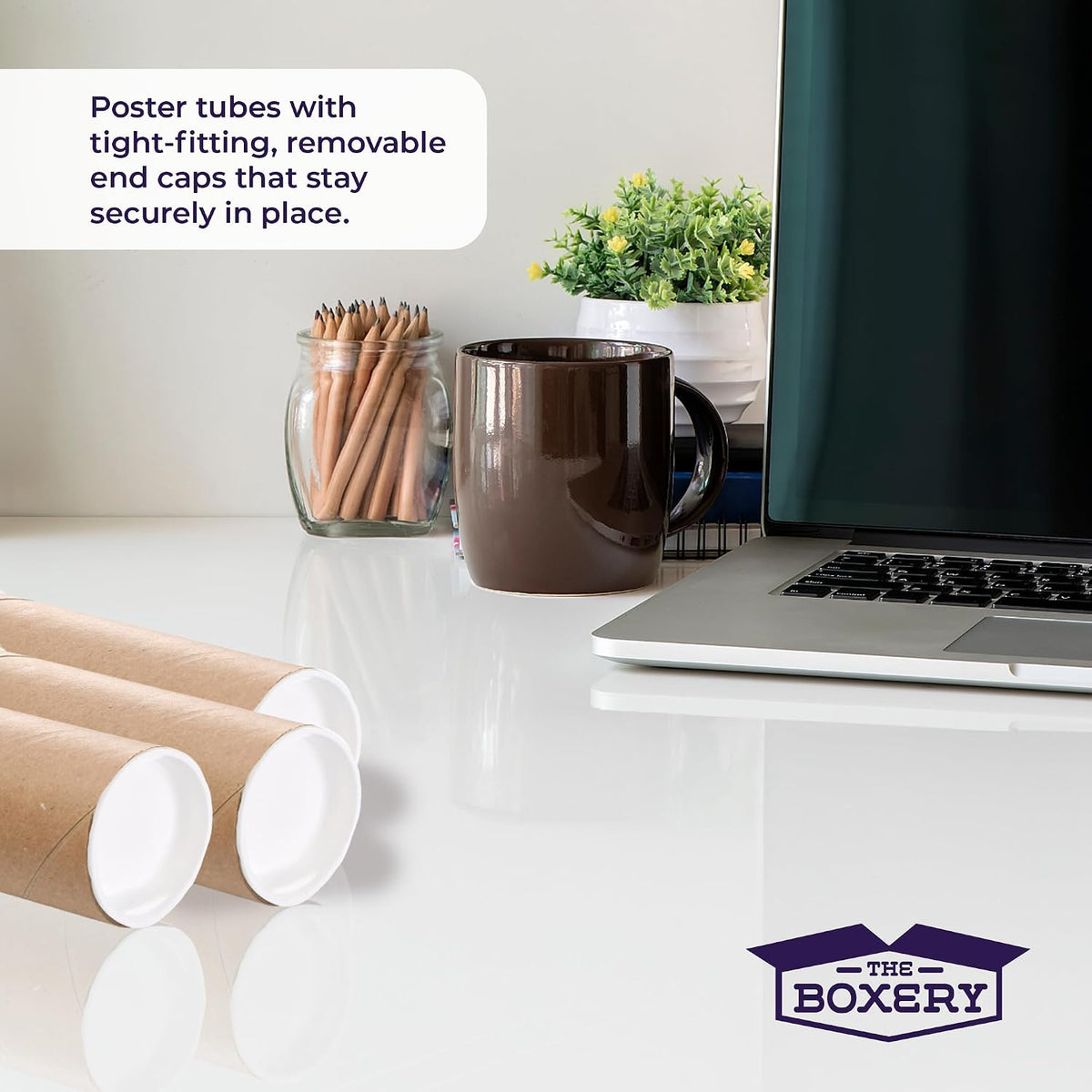 Brown/Kraft Shipping, Storage, Posters, Arts, Crafts, Documents, Mailing Tubes 2 inch x 12 inch - 50 PACK, Made in