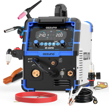 Plasma Cutter Welder Combo 200A, 8 in 1 PULSE Aluminum MIG/TIG/CUT | 8 in 1 Gas MIG/PULSE MIG/MAG/Flux Gasless MIG/HF
