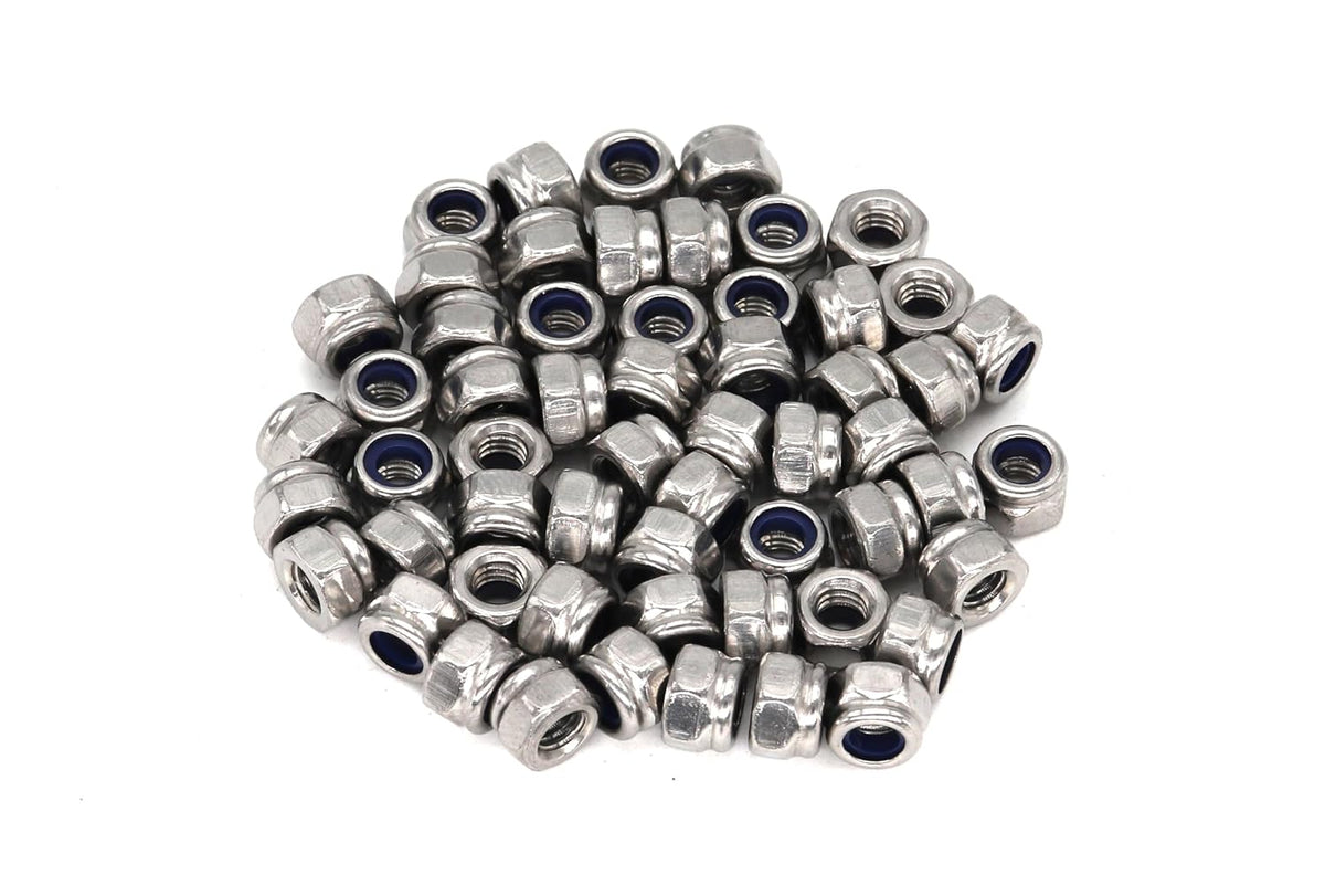 40Pcs M4 x 0.7mm Stainless Steel Self-Lock Nylon Inserted 4mm Locking Nuts for 3D Printer, Furniture