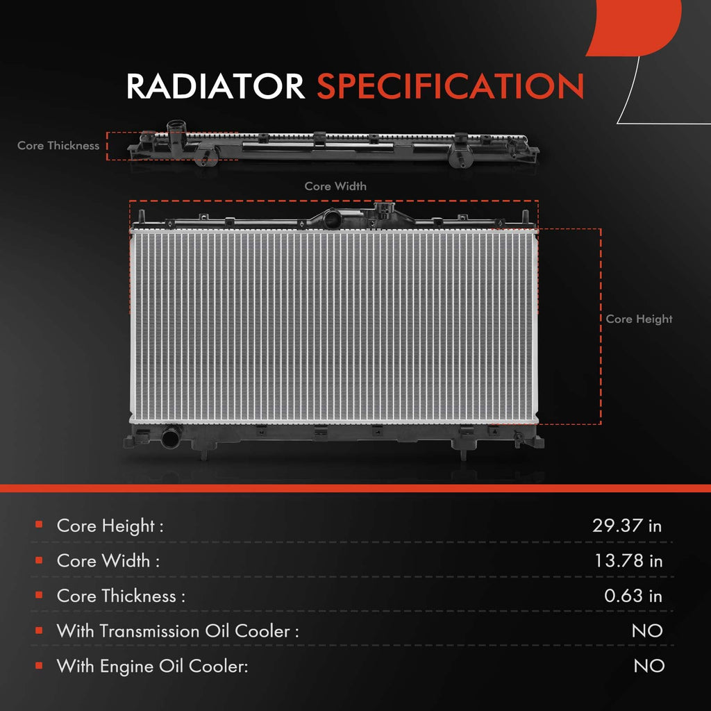A-Premium Engine Coolant Radiator Assembly Compatible with Mitsubishi Model