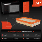 A-Premium 2-PC Engine Air Filter Compatible with Ford