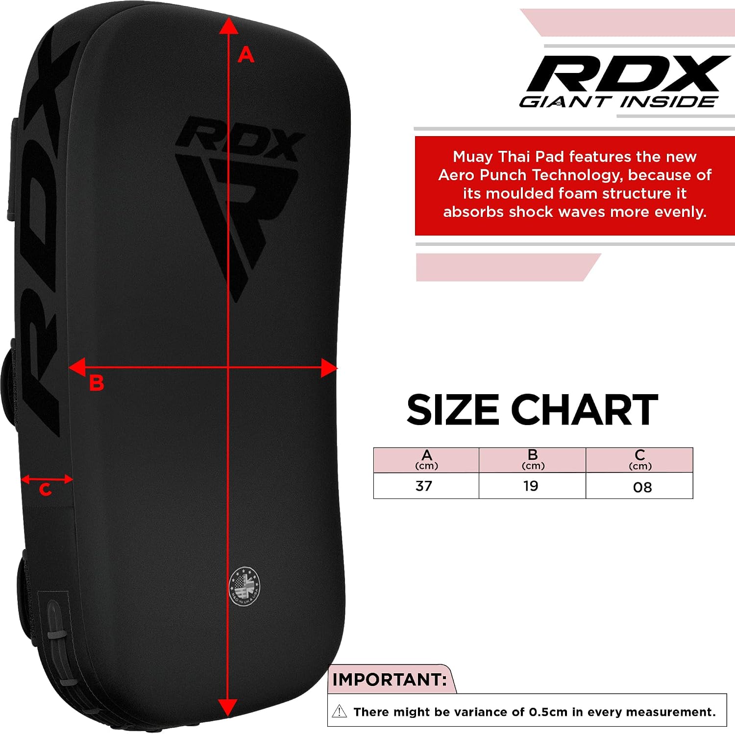 Muay Thai Pad for Training, Curved Kickboxing Kicking Strike Shield, Coaching Kick Boxing, MMA, Martial Arts, Karate