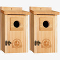 2 Pack Blue Bird Houses for Outdoors, Warming Gifts Bird House