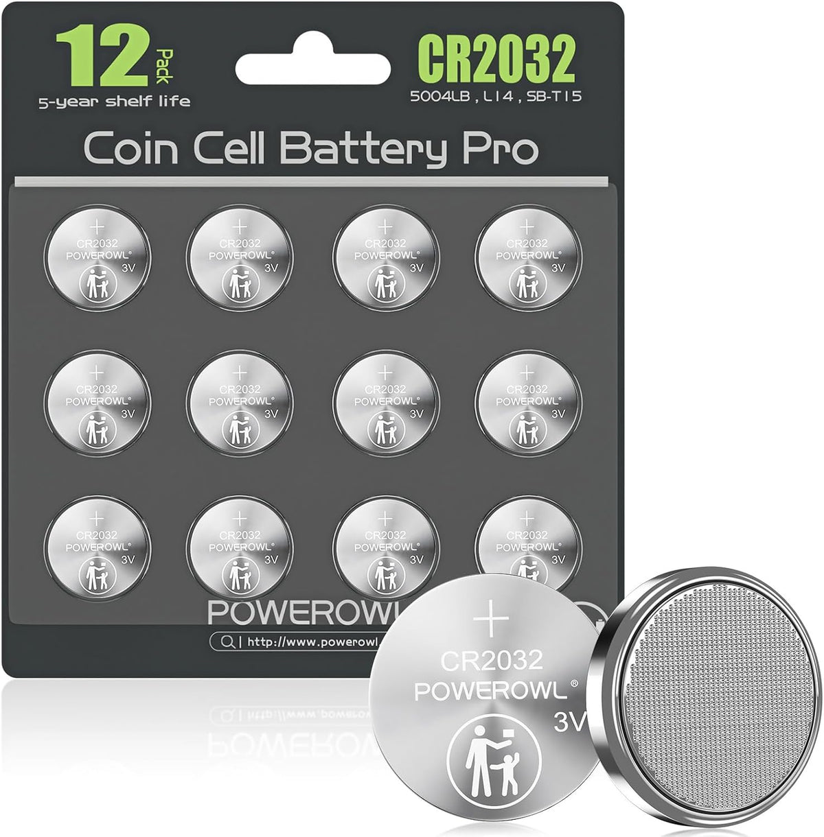 High Capacity CR2032 Battery 12 Pack - CR2032 Lithium 3V Coin Battery Replacement for Apple Airtag Key Fob Remote