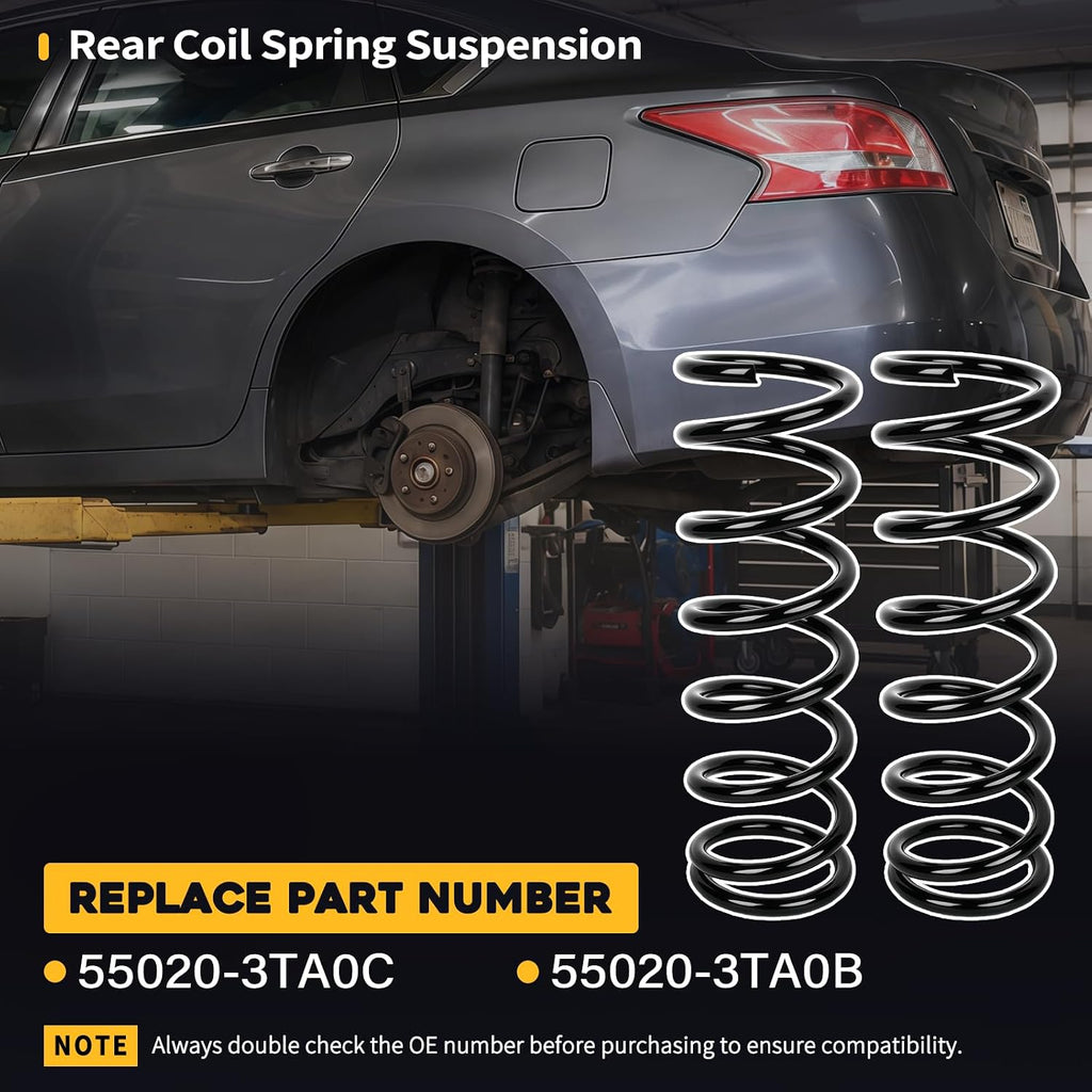 2Pcs Rear Coil Spring Suspension Compatible with Nissan Altima 2.5L 3.5L 2013 2014 2015 2016 Replace for 55020-3TA0C 55020-3TA0B