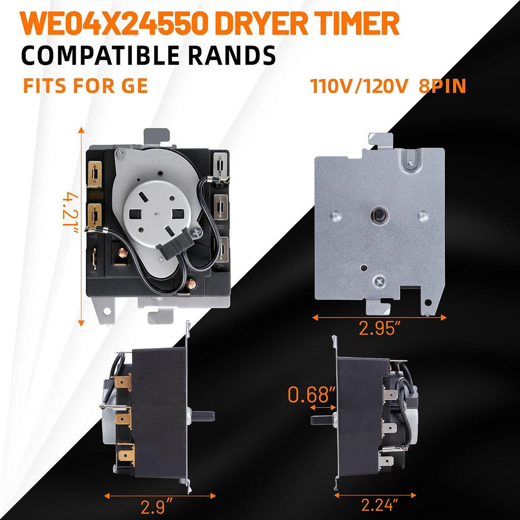 WE04X24550 234D2377P004 Dryer Timer Replacement for GE Dryer Parts Fit for GE GTD42EASJ2WW GTD42GASJ2WW GTX42EASJ2WW GTD42GASJ3WW GTD42EASJ1WW GTD48GASW0WB GTD42EASJ0WW GTD42EASJ3WW GTX42GASJ0WW